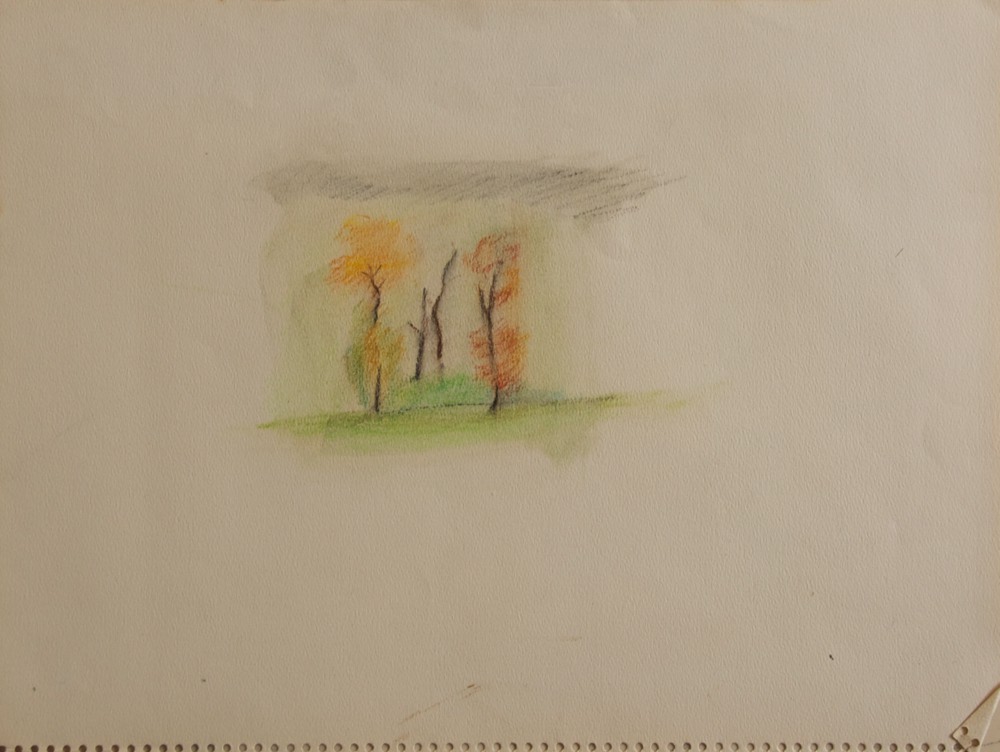 Marie Valade (non sign&eacute;), sans titre, ca.1970 - pastel sur papier 24x32 cm