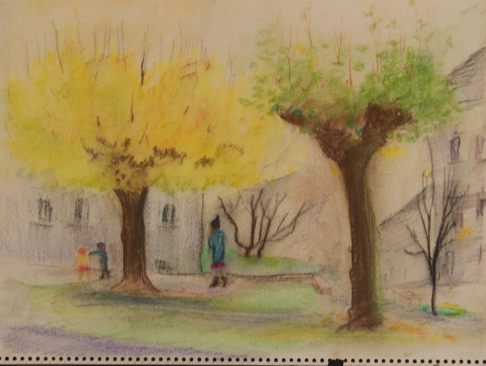 Marie Valade (non sign&eacute;), sans titre, ca.1965 - pastel sur papier 24x32 cm