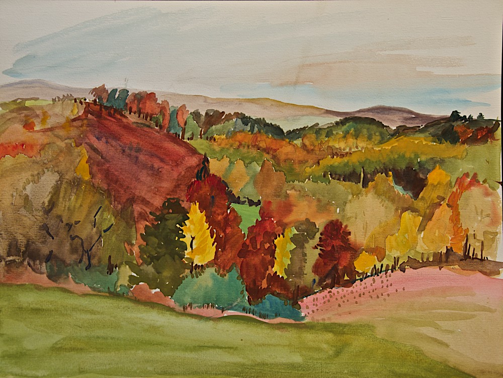 Marie Valade (non sign&eacute;), sans titre, ca.1970 - aquarelle sur papier 24x32 cm