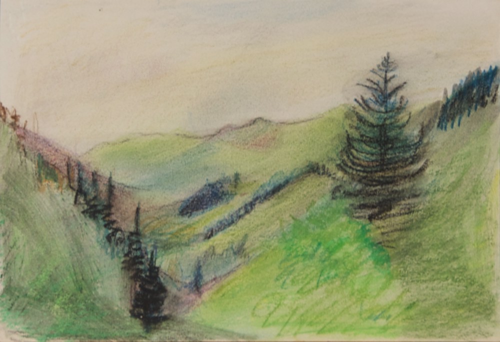Marie Valade (non sign&eacute;), sans titre, ca.1970 - pastel et mine de plomb sur papier 16x23 cm