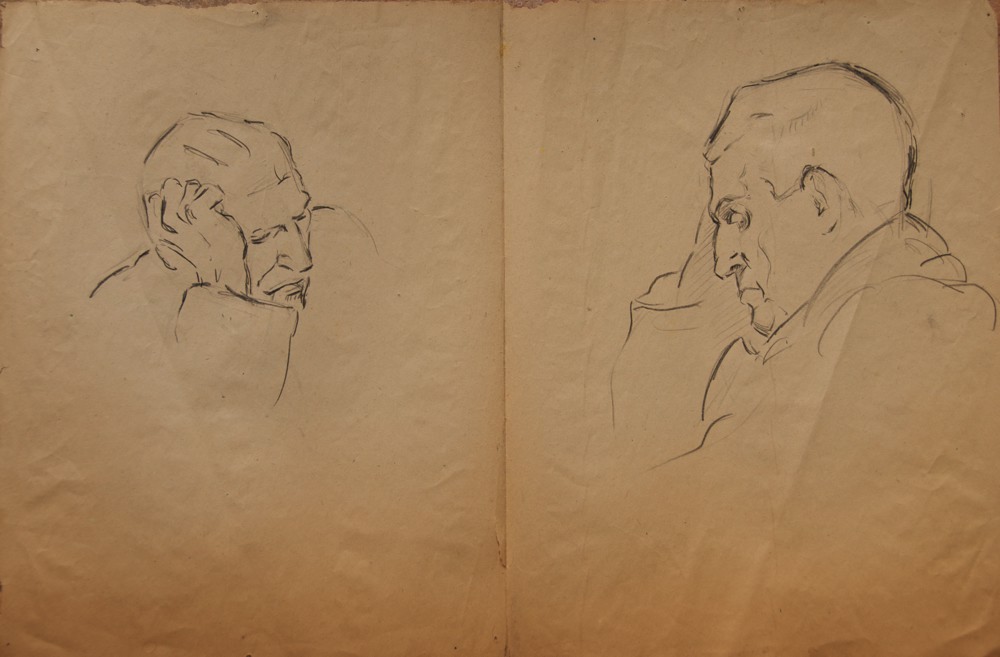 Marie Valade (non sign&eacute;), sans titre, ca.1945 - mine de plomb sur papier recto-verso (verso) 32x49 cm