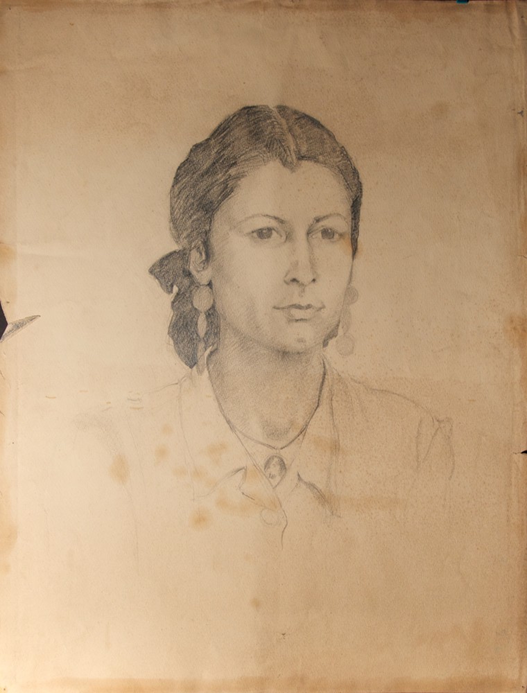 Marie Valade (non sign&eacute;), sans titre, 1940 - mine de plomb sur papier 65x50 cm