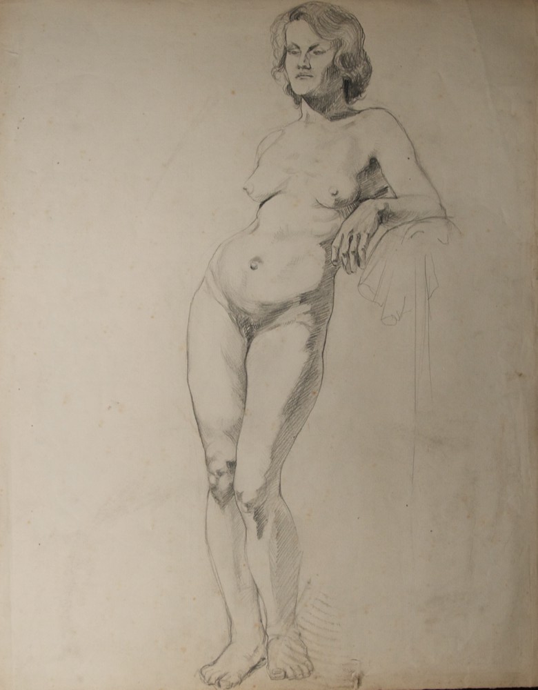 Marie Valade (non sign&eacute;), sans titre, ca.1945 - mine de plomb sur papier 62x50 cm