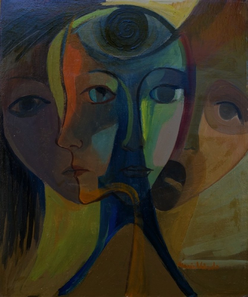 Marie Valade (sign&eacute; en bas &agrave; droite) &ldquo;Mutation&rdquo;, 1971 - huile sur toile 55x46 cm